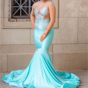 Elegant Blue Mermaid Dress